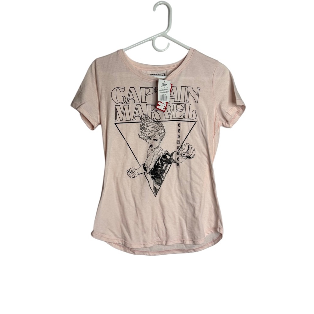Marvel Captain Marvel Light Pink Tee
